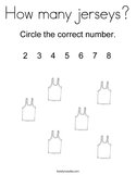 How many jerseys Coloring Page