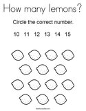 How many lemons Coloring Page