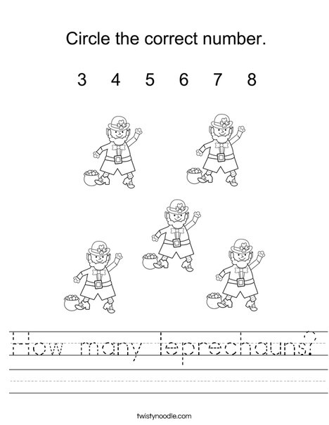 How many leprechauns? Worksheet
