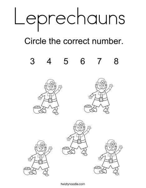 How many leprechauns? Coloring Page