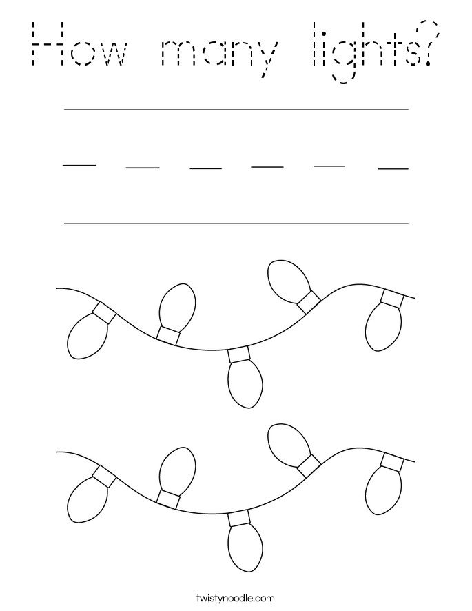 How many lights? Coloring Page