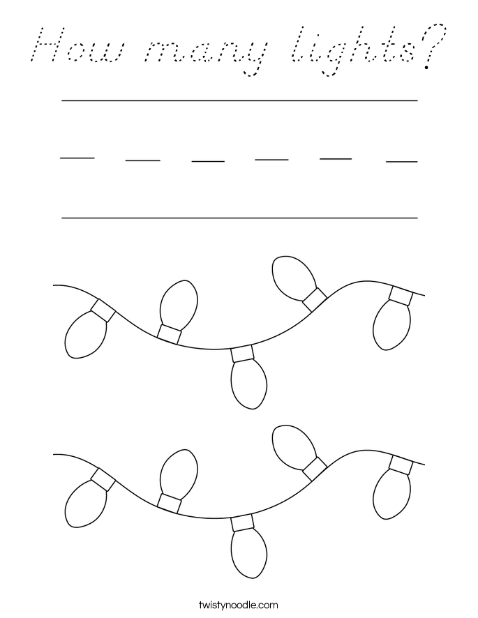 How many lights? Coloring Page