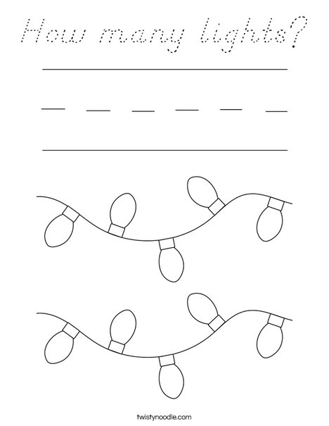 How many lights? Coloring Page