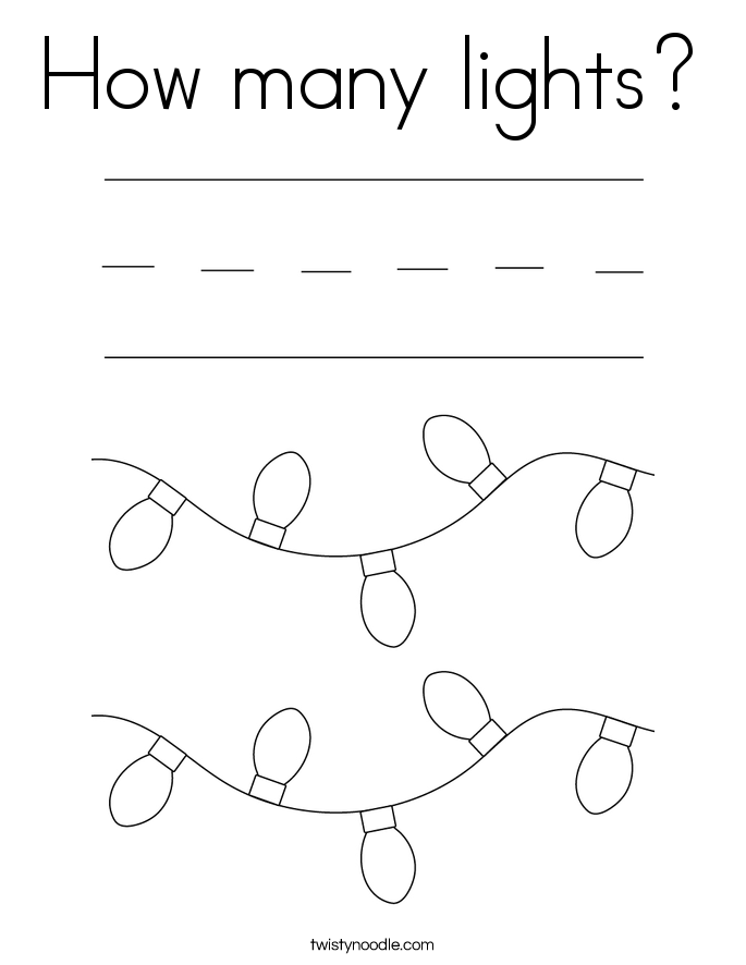 How many lights? Coloring Page