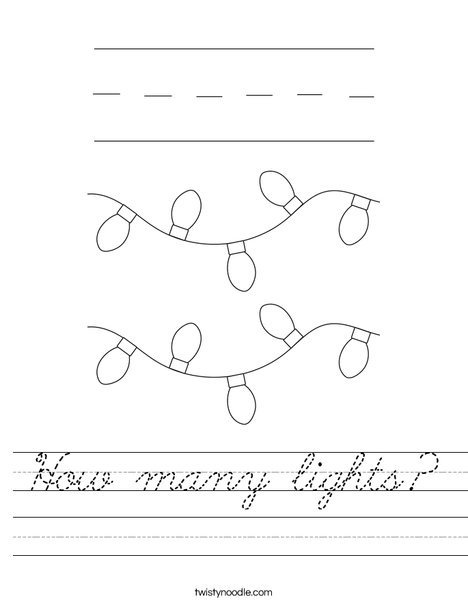 How many lights? Worksheet