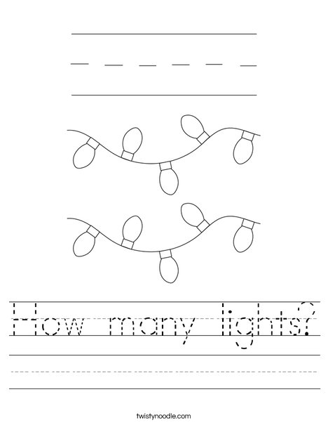How many lights? Worksheet