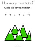 How many mountains Coloring Page