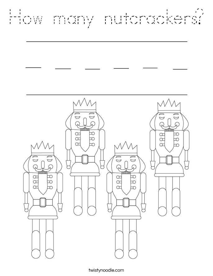 How many nutcrackers? Coloring Page