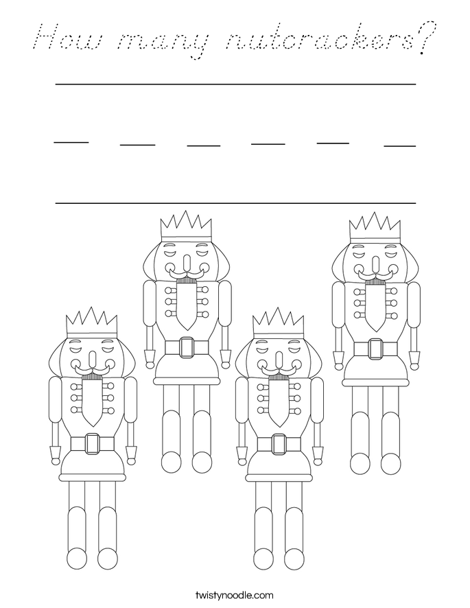 How many nutcrackers? Coloring Page