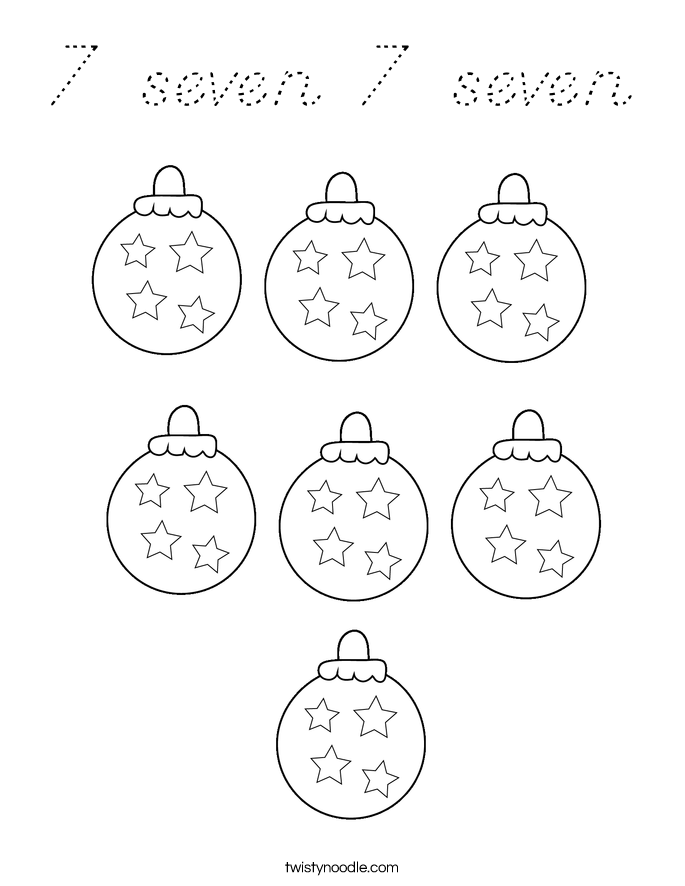 7 seven 7 seven Coloring Page