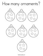 How many ornaments Coloring Page