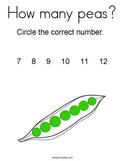 How many peas Coloring Page