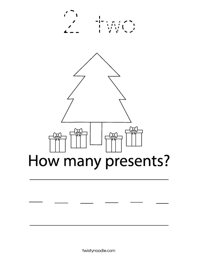 2 two Coloring Page