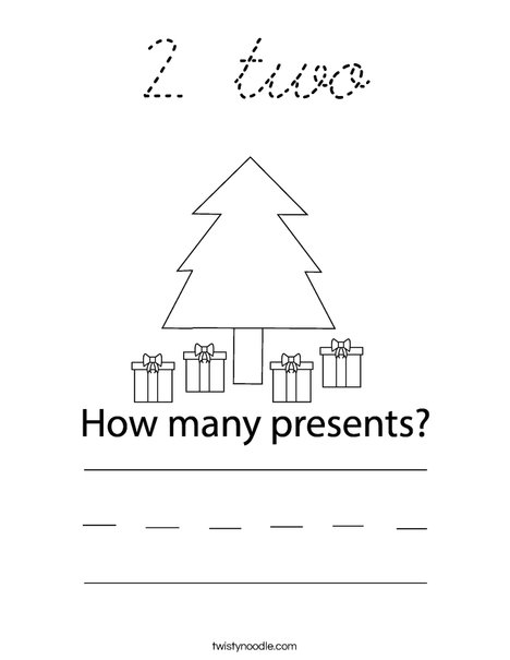 How many presents? Coloring Page