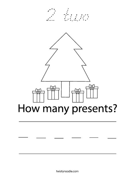 How many presents? Coloring Page