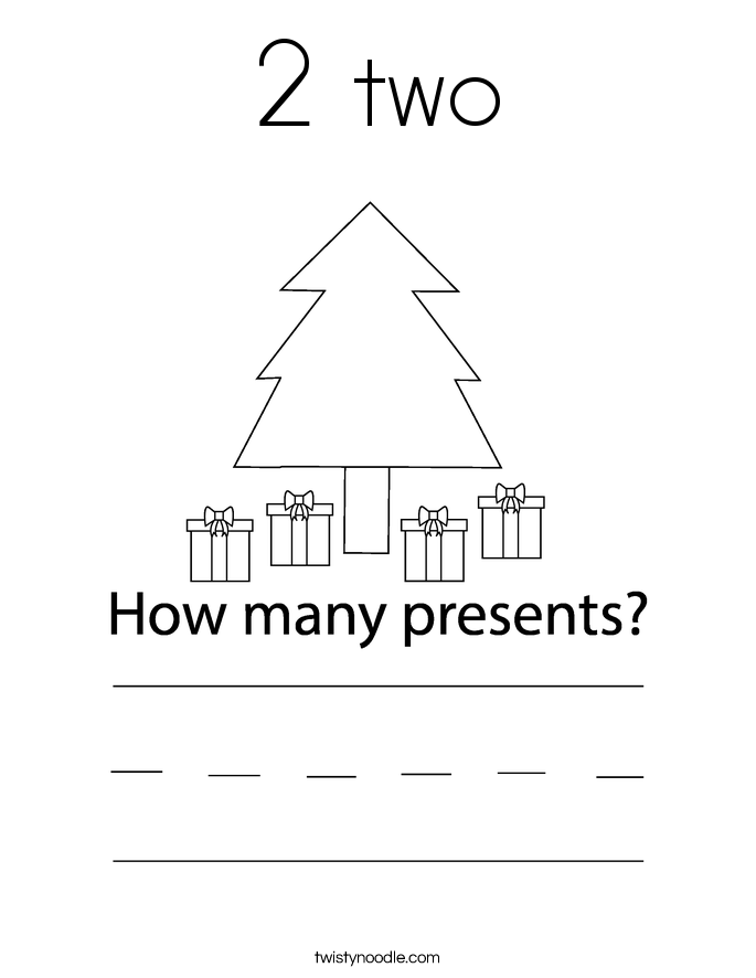 2 two Coloring Page