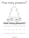 How many presents Coloring Page