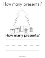 How many presents Coloring Page
