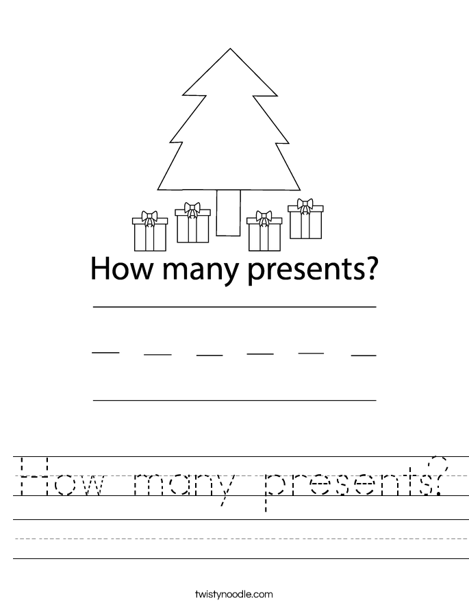 How many presents? Worksheet