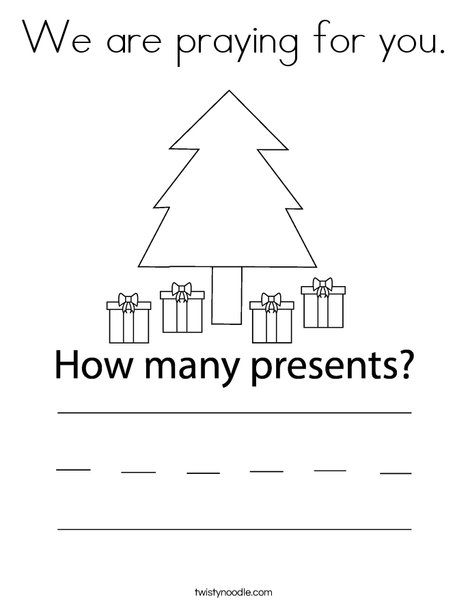 How many presents? Coloring Page