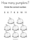 How many pumpkins Coloring Page