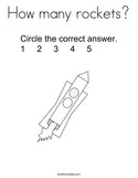 How many rockets Coloring Page