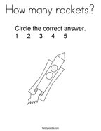 How many rockets Coloring Page