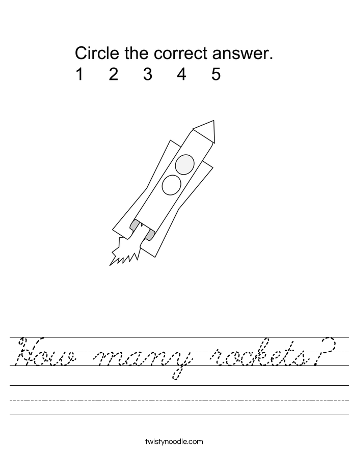 How many rockets? Worksheet