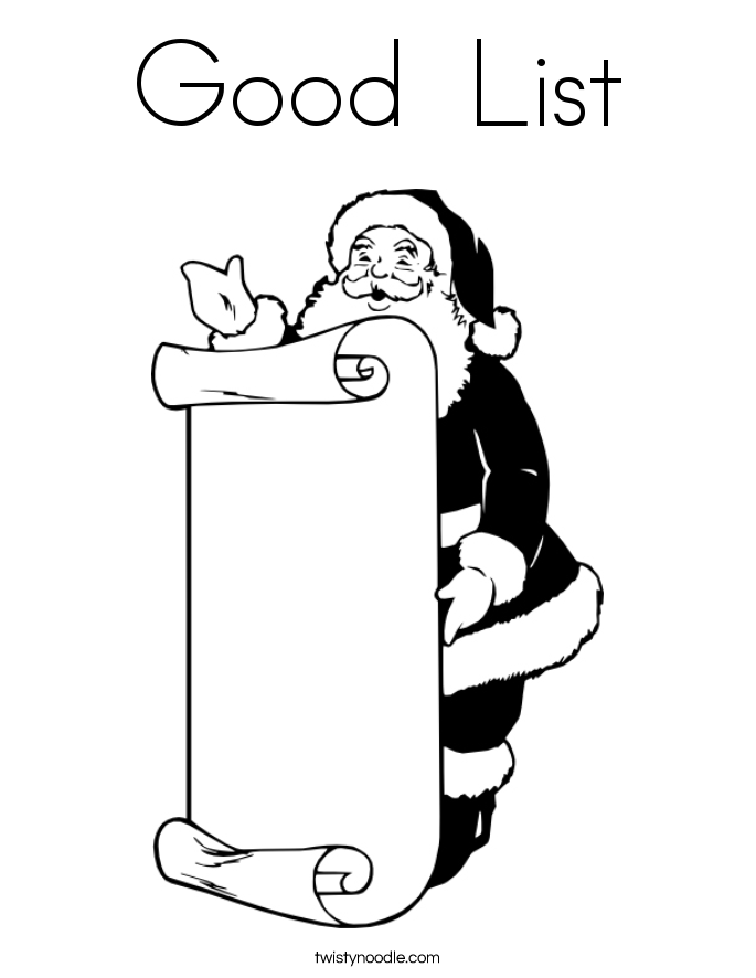 Good  List Coloring Page