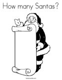 How many Santas Coloring Page