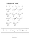 How many scissors? Worksheet