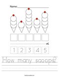 How many scoops? Worksheet