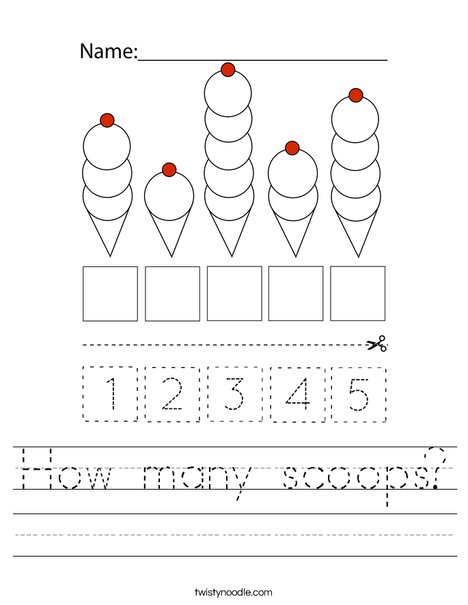 How Many Scoops Worksheet Twisty Noodle How Many Scoops Worksheet Twisty Noodle