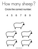 How many sheep Coloring Page