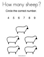 How many sheep Coloring Page