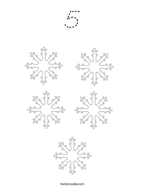 How many snowflakes? Coloring Page