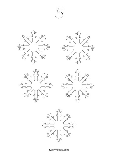 How many snowflakes? Coloring Page