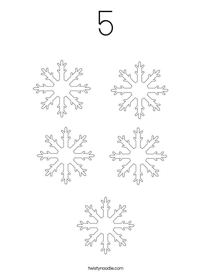 5 Coloring Page
