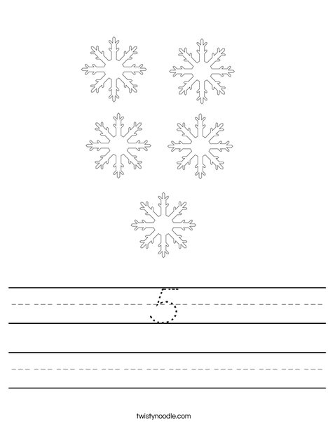 How many snowflakes? Worksheet