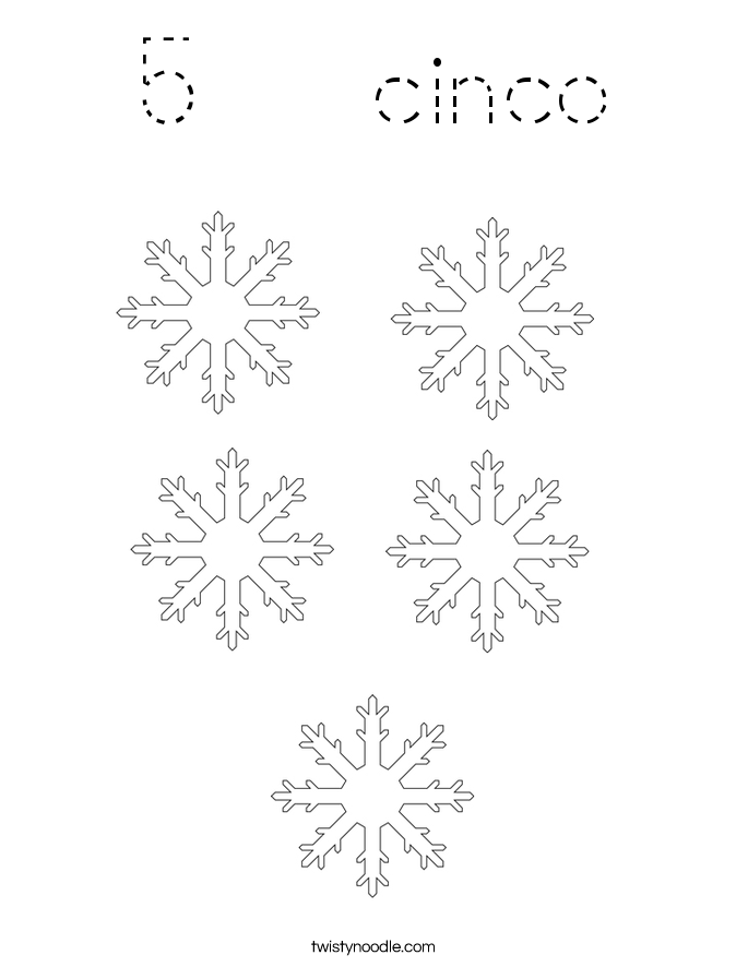 5   cinco Coloring Page