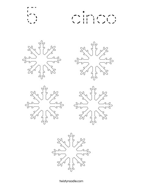 How many snowflakes? Coloring Page