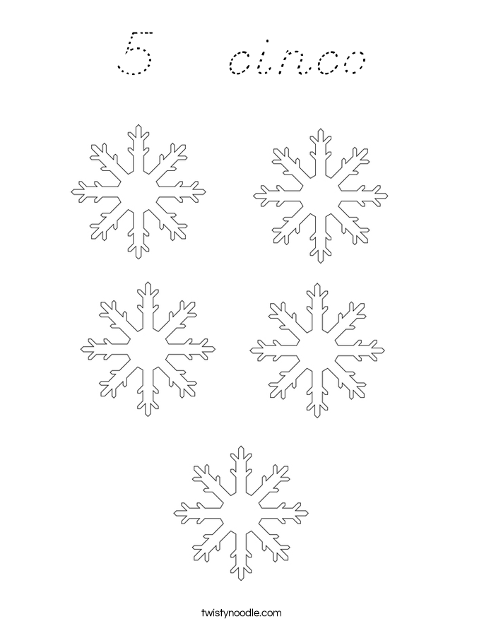 5   cinco Coloring Page