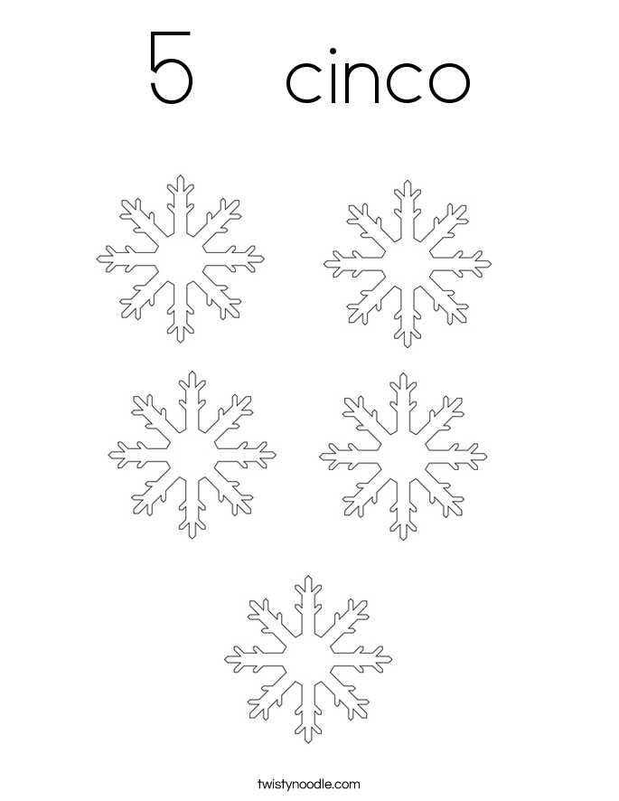 5   cinco Coloring Page