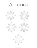 5   cinco Coloring Page