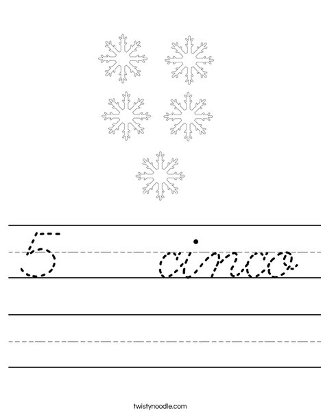 How many snowflakes? Worksheet