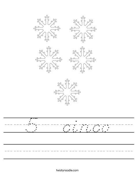 How many snowflakes? Worksheet