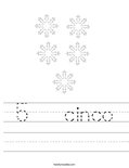 5   cinco Worksheet