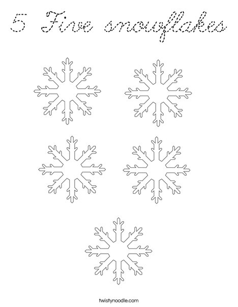 How many snowflakes? Coloring Page