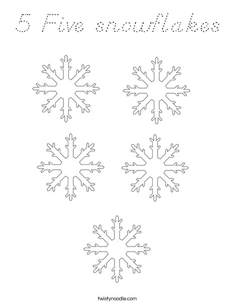 How many snowflakes? Coloring Page