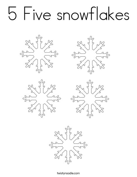 How many snowflakes? Coloring Page